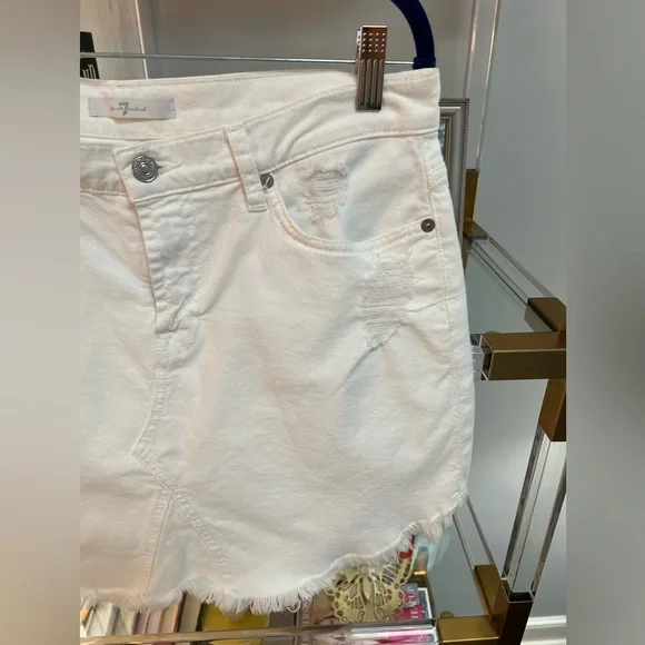 7 For All Mankind Denim Skirt - Picture 4 of 7